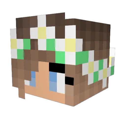 BlueBell186 Minecraft avatar head, 3D render