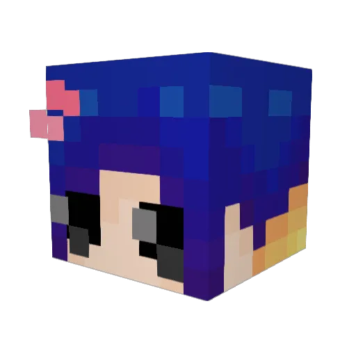 BlueBell2049 Minecraft avatar head, 3D render