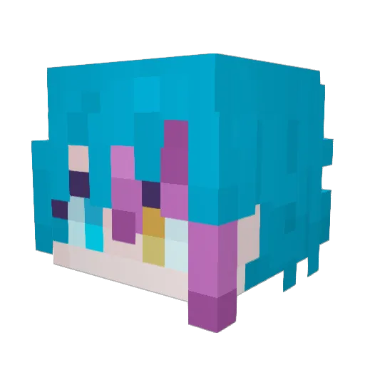 BlueBerry0115 Minecraft avatar head, 3D render