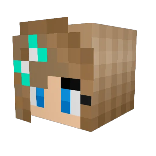 BlueBerryJuice Minecraft avatar head, 3D render
