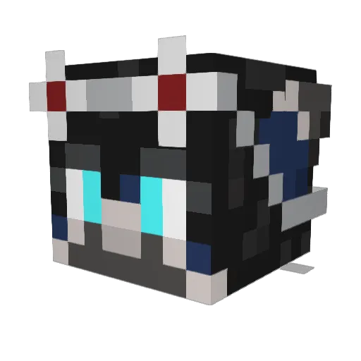 BlueBirbJay Minecraft avatar head, 3D render