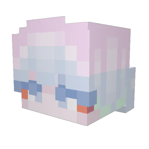 BlueBit_gamer Minecraft avatar head, 3D render