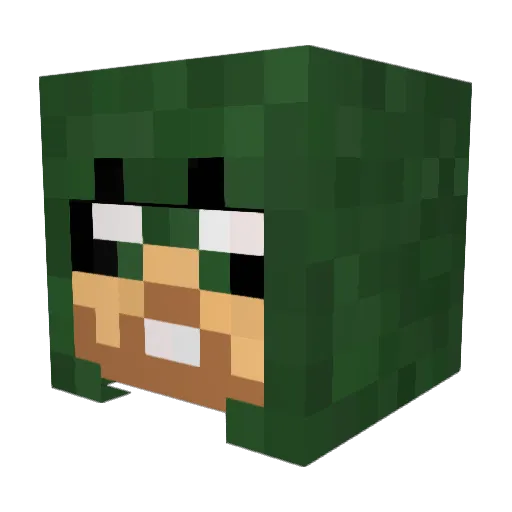 BlueBladeMaster Minecraft avatar head, 3D render