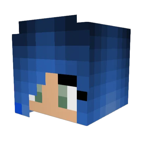 BlueBlaze___ Minecraft avatar head, 3D render