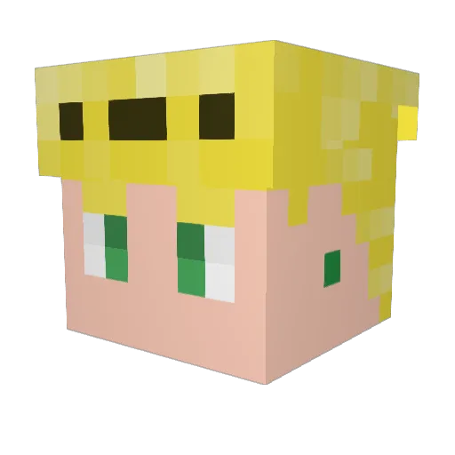 BlueBlur999 Minecraft avatar head, 3D render