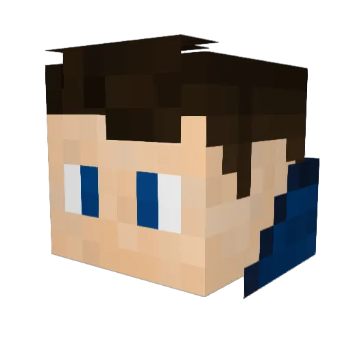 BlueBoltPlaysMC Minecraft avatar head, 3D render