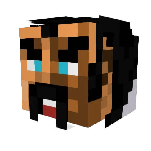 BlueBox97 Minecraft avatar head, 3D render