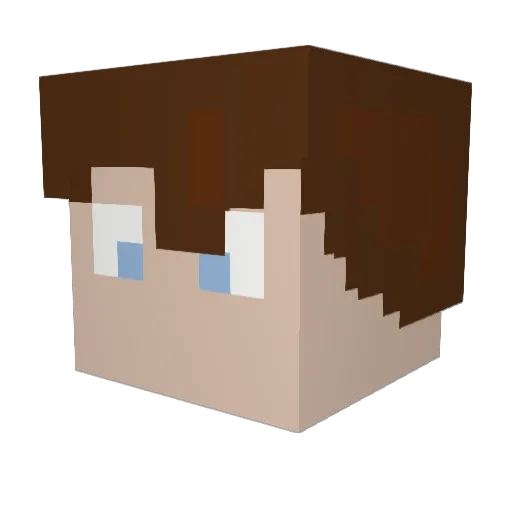 BlueBoy2404 Minecraft avatar head, 3D render