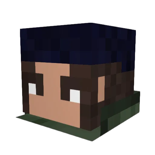 BlueBull5776 Minecraft avatar head, 3D render