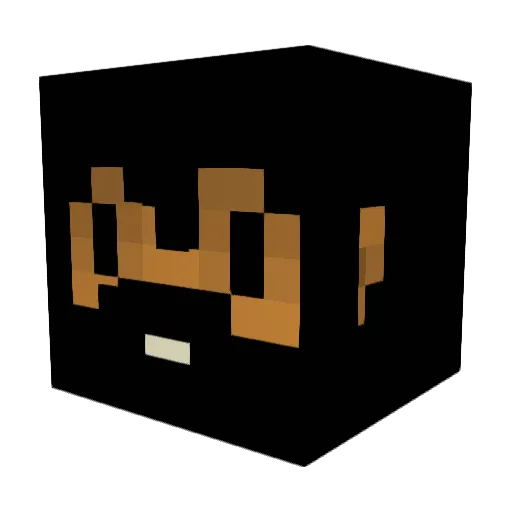 BlueButeo Minecraft avatar head, 3D render