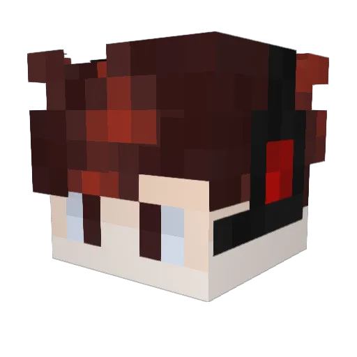 BlueCaktus Minecraft avatar head, 3D render