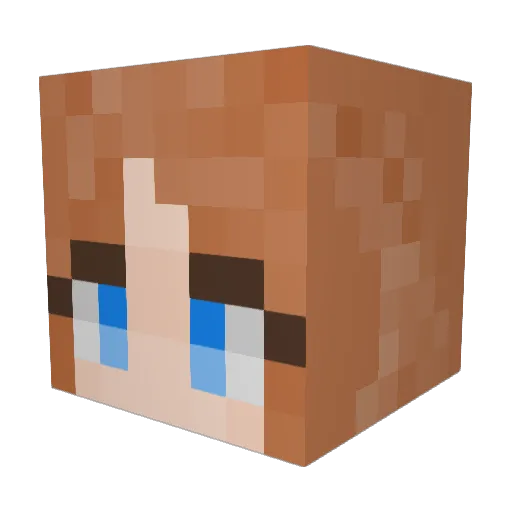 BlueCanary3 Minecraft avatar head, 3D render