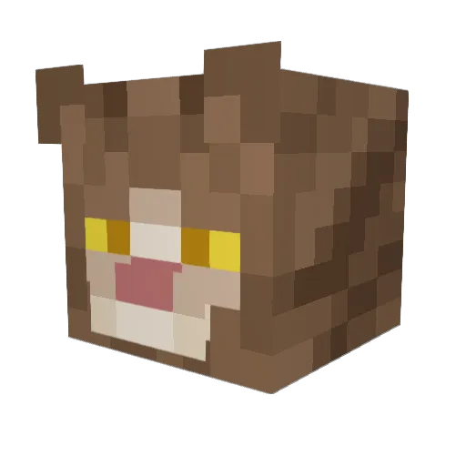 BlueCentauri Minecraft avatar head, 3D render