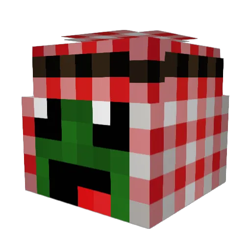 BlueChip7s Minecraft avatar head, 3D render