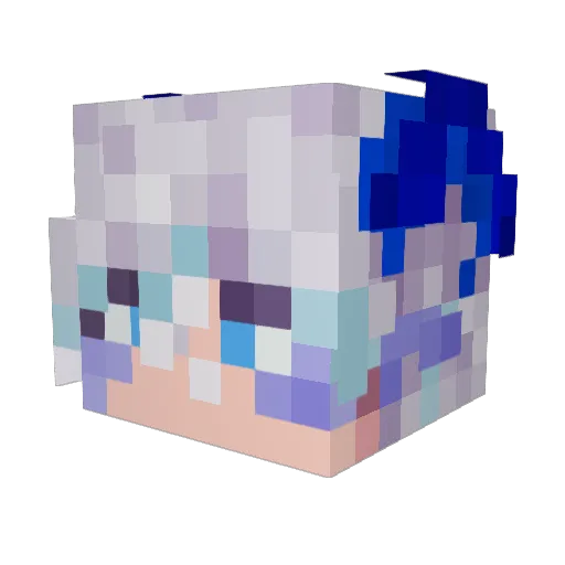 BlueCocoDragon Minecraft avatar head, 3D render