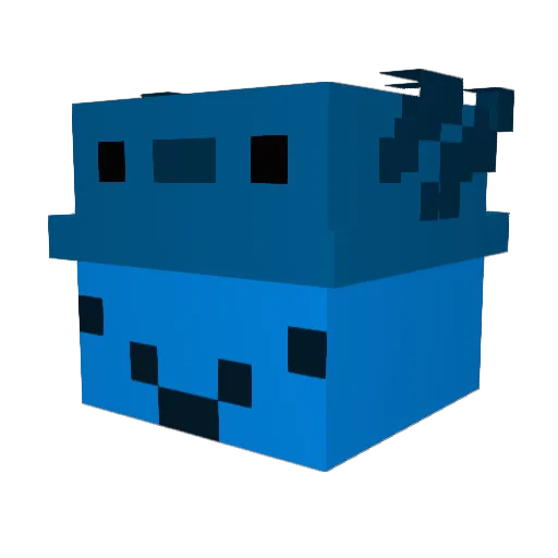 BlueCookie313 Minecraft avatar head, 3D render