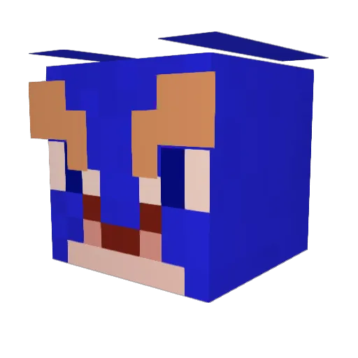BlueCrab_ Minecraft avatar head, 3D render