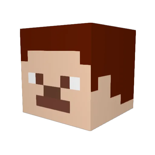 BlueCreeper4 Minecraft avatar head, 3D render