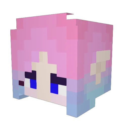 BlueCrystalF0x Minecraft avatar head, 3D render