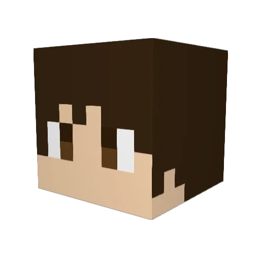 BlueCyanidee Minecraft avatar head, 3D render