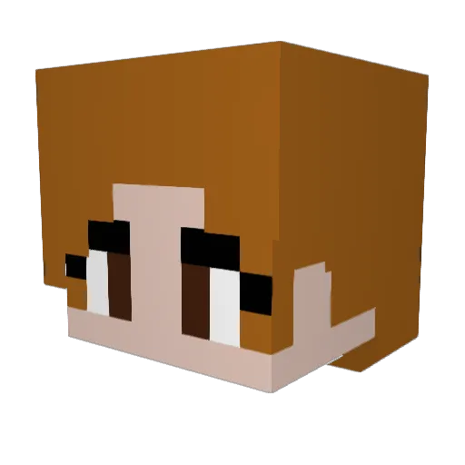 BlueCyclone52 Minecraft avatar head, 3D render