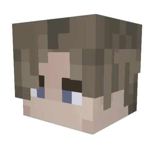 BlueCynder Minecraft avatar head, 3D render