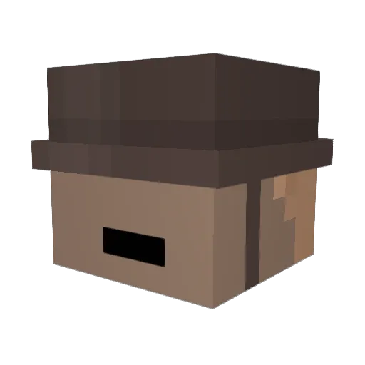BlueData Minecraft avatar head, 3D render