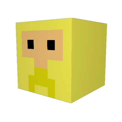 BlueDays1101 Minecraft avatar head, 3D render