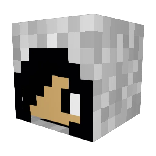 BlueDevilMajik Minecraft avatar head, 3D render