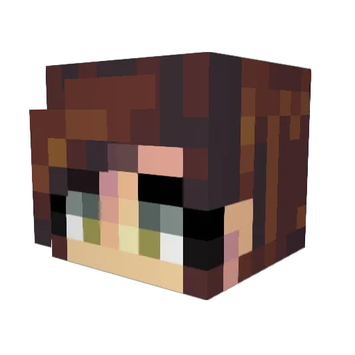 BlueDiam Minecraft avatar head, 3D render