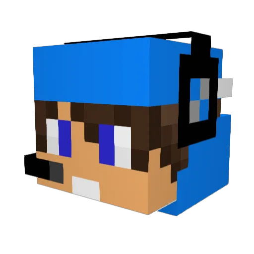 BlueDracula17 Minecraft avatar head, 3D render