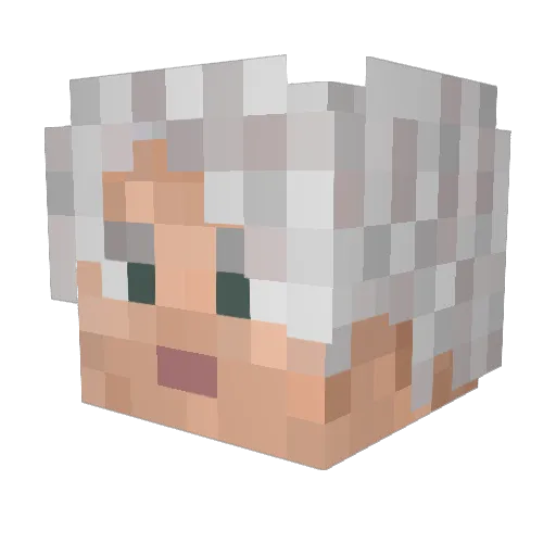 BlueDrago56 Minecraft avatar head, 3D render
