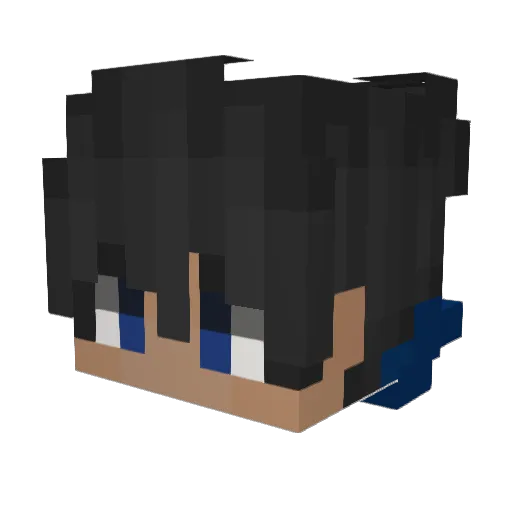 BlueDragon266 Minecraft avatar head, 3D render