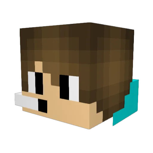 BlueDragon7129 Minecraft avatar head, 3D render