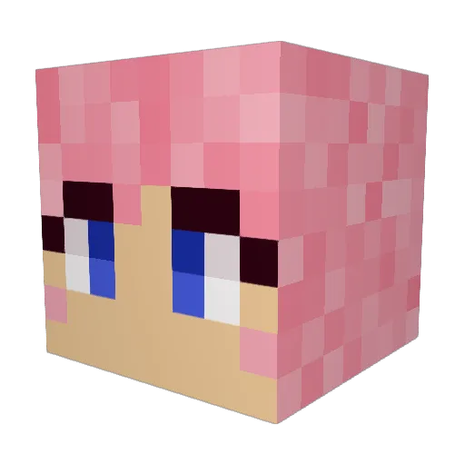BlueDragonAria Minecraft avatar head, 3D render
