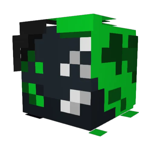 BlueDuckie Minecraft avatar head, 3D render