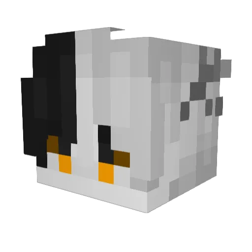 BlueDuckiee Minecraft avatar head, 3D render