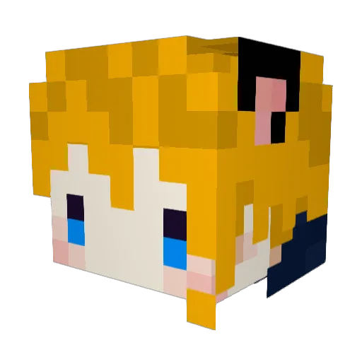 BlueE95 Minecraft avatar head, 3D render