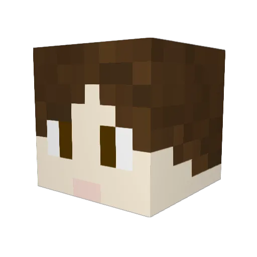 BlueEchoFlower Minecraft avatar head, 3D render