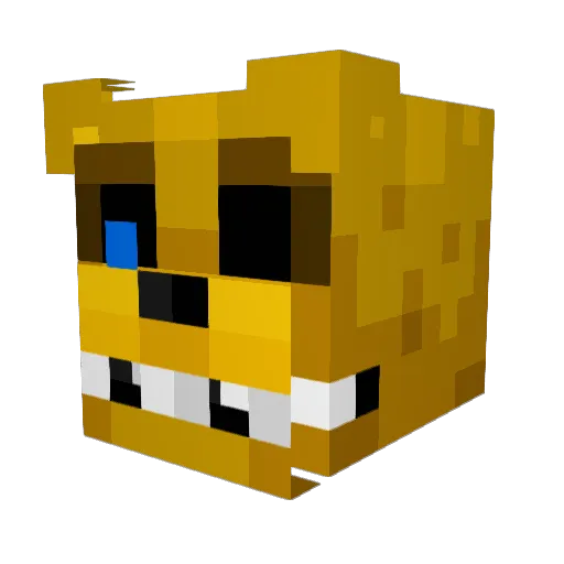BlueEld Minecraft avatar head, 3D render