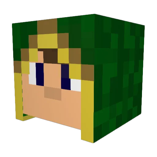 BlueExplosive Minecraft avatar head, 3D render