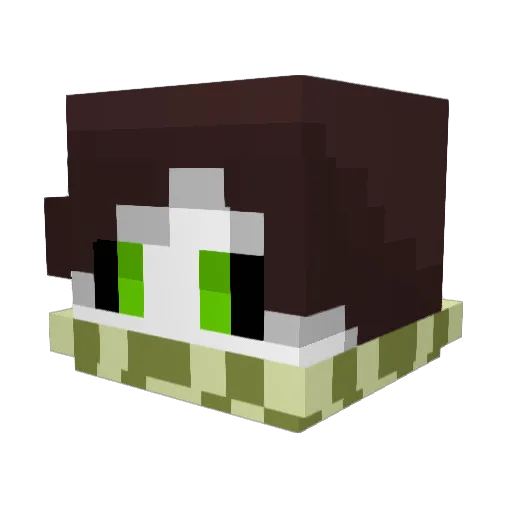 BlueEyeSans2 Minecraft avatar head, 3D render