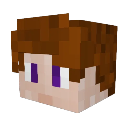 BlueEyedWolf1 Minecraft avatar head, 3D render