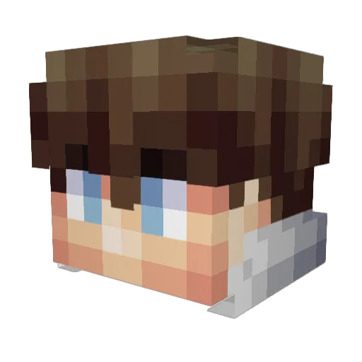 BlueEyesSK Minecraft avatar head, 3D render