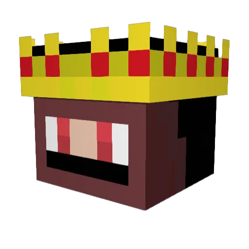 BlueF1st Minecraft avatar head, 3D render