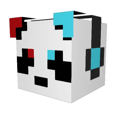 BlueFalcon2 Minecraft avatar head, 3D render