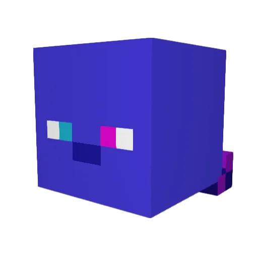 BlueFellow_ Minecraft avatar head, 3D render