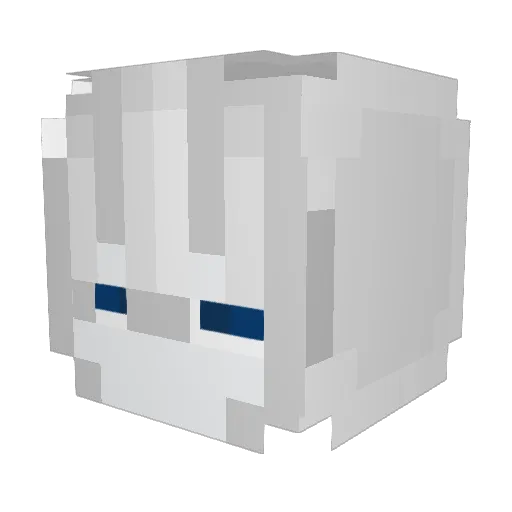 BlueFevers Minecraft avatar head, 3D render