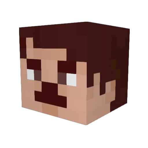 BlueFin36 Minecraft avatar head, 3D render