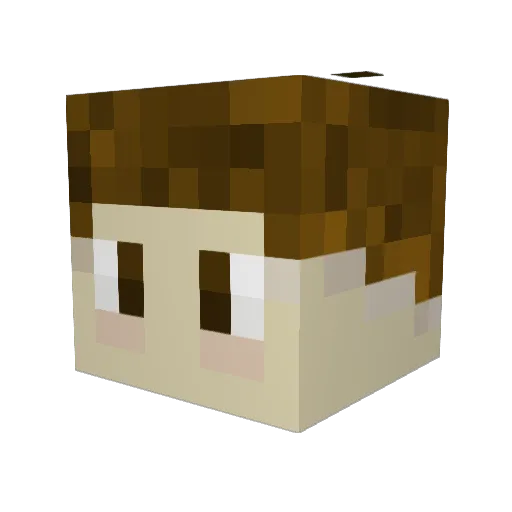 BlueFinger__ Minecraft avatar head, 3D render